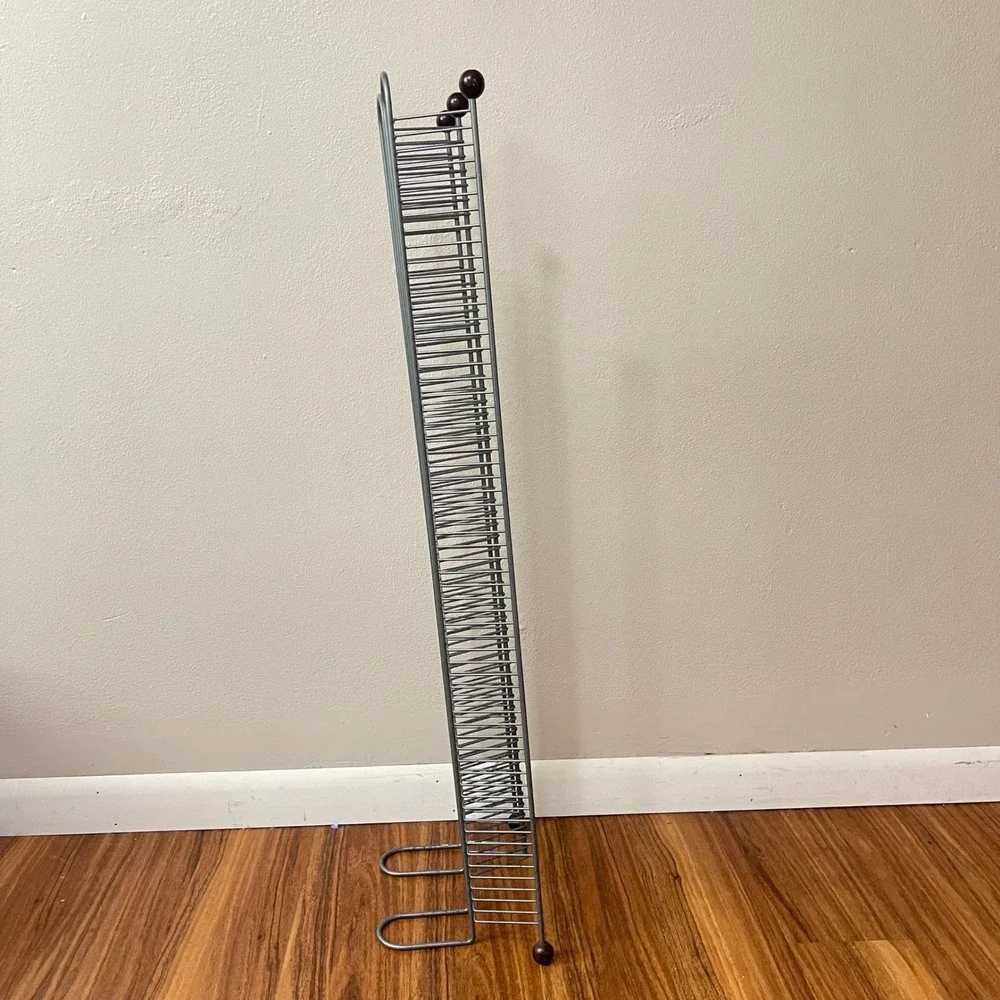 Vtg y2k Metal CD Storage double Rack Shelf 120 Stand Tower Organizer retro games